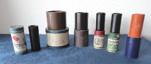 different sizes of cylinders:  4 min. Columbia, Concert, Inter, 2 min., 4 min.
blank cylinder