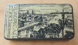 Very rare swiss neellde tin with view of Zrich and the Alps